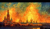 "Москва горит" в стиле Пикассо, Ван Гога, Дали и др. ИИ создал картины. Часть I | Фото 6
