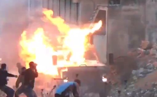 Видео: атака на джип ЦАХАЛа в Рамалле