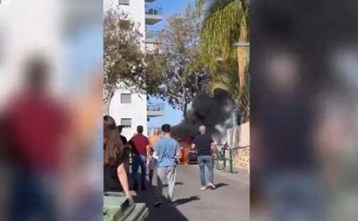 В Реховоте сгорела машина сестры Эяля Голана