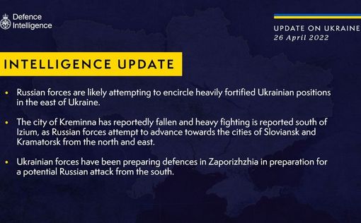 Британская разведка. Отчет  по ситуации в Украине на 62-й день войны