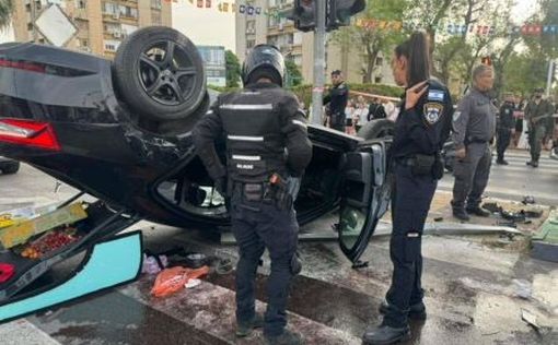 Автомобиль министра Итамара Бен Гвира перевернулся возле арены в Рамле
