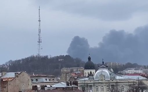 Ракеты над Львовом засняли на видео