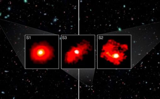 Ученые обнаружили три огромные галактики в ранней Вселенной