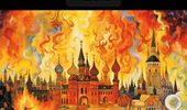"Москва горит" в стиле Пикассо, Ван Гога, Дали и др. ИИ создал картины. Часть I | Фото 14