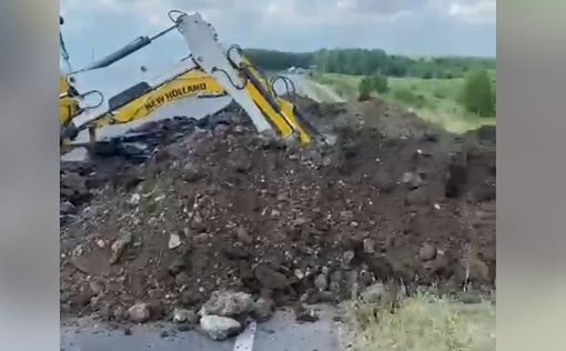 В липецкой области бульдозеры роют траншеи поперек дорог на Москву