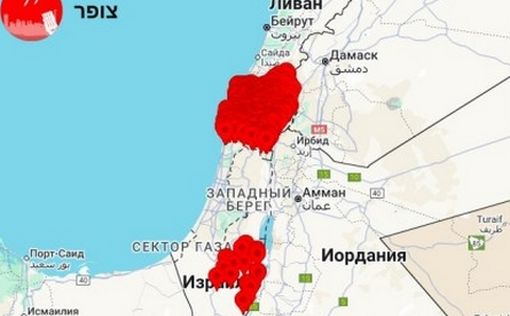 Сирены ракетной тревоги на юге и на севере Израиля