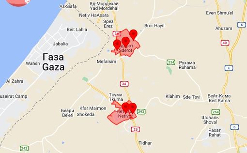 Сирена в Негеве и на границе с Газой