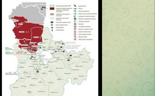 Карта ситуации в Киевской области 25 марта