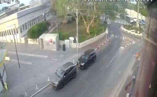 Момент попадания по зданию в Сдероте попал на видео