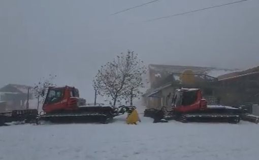 Хермон завалило снегом